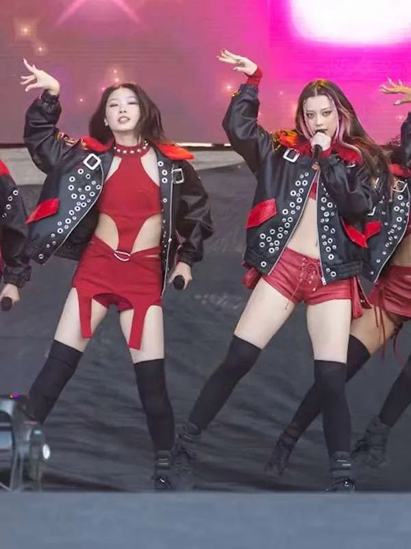 Chicago Music Festival Katseye Black Leather Jacket