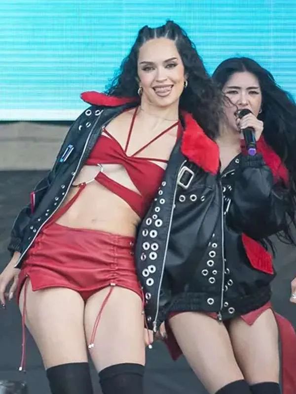 Chicago Music Festival Katseye Black Leather Jacket