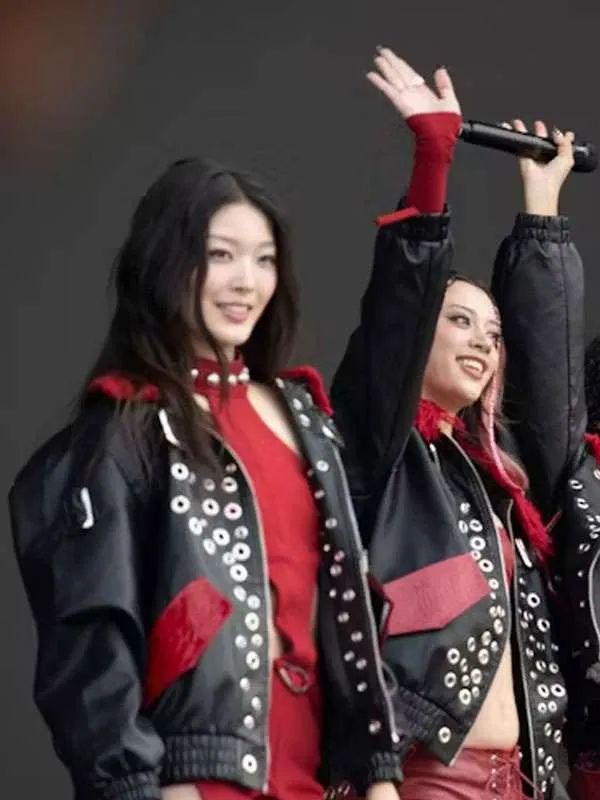 Chicago Music Festival Katseye Black Leather Jacket