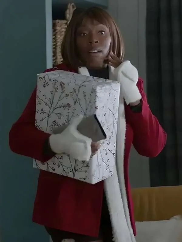 Christmas On Duty Aleta Myles Red Wool Coat