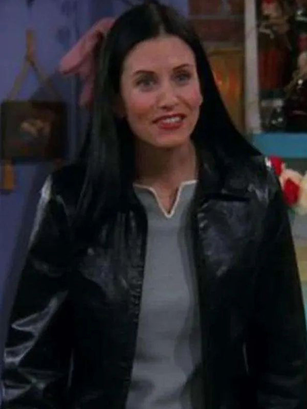 Courteney Cox Friends Black Leather Jacket