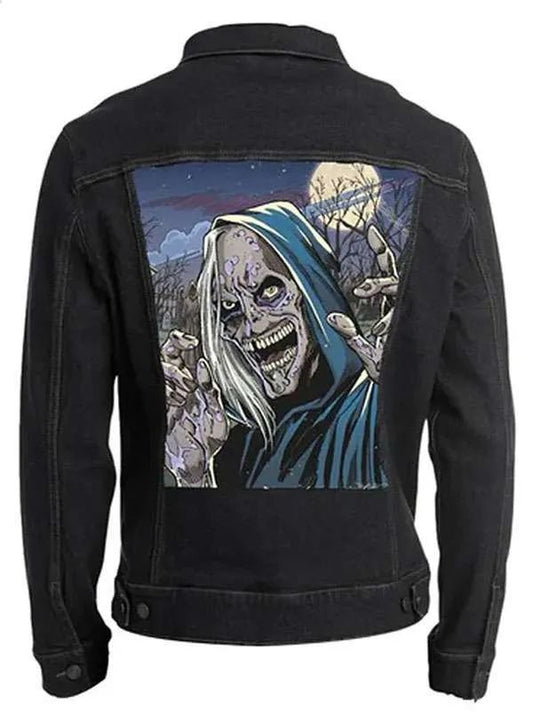 Creepshow Halloween Black Trucker Denim Jacket