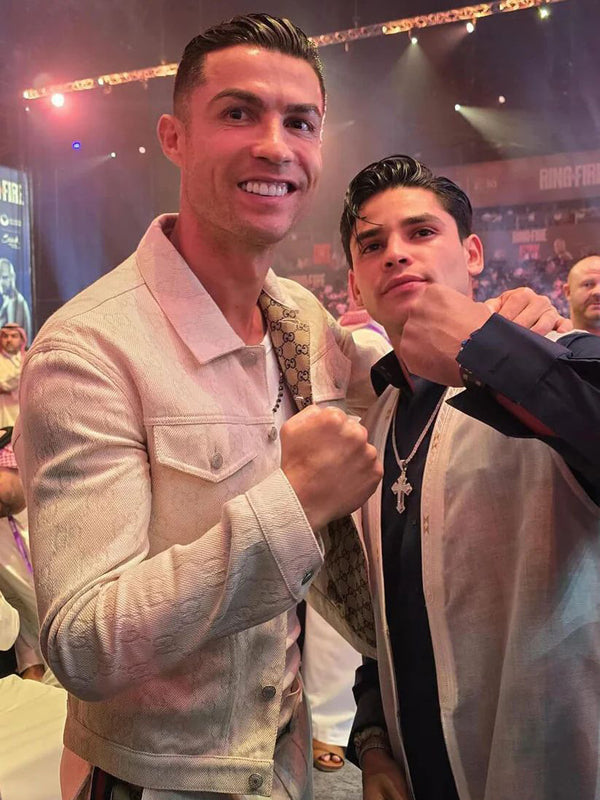 Cristiano Ronaldo White Cotton Jacket