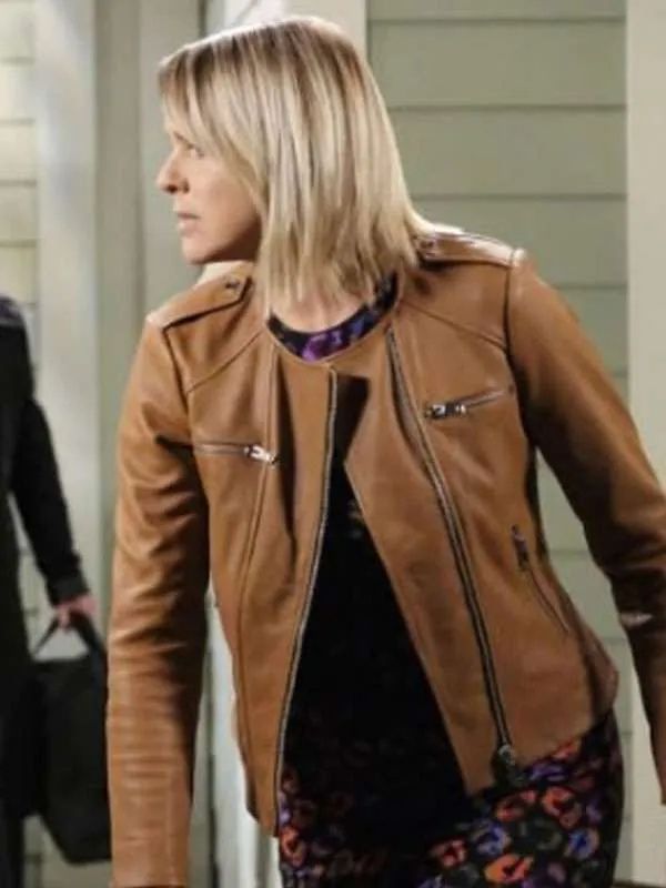 Days of Our Lives Arianne Zucker Brown Leather Jacket