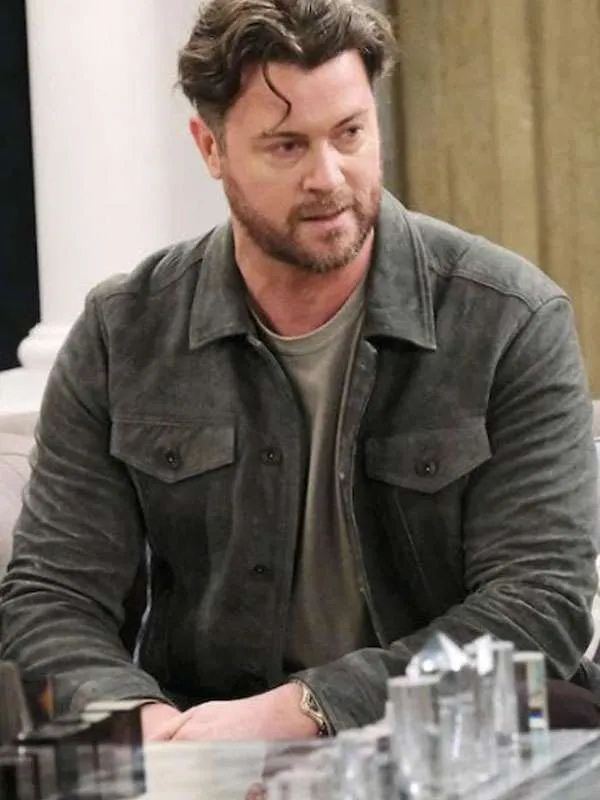 Days of Our Lives Daniel Feuerriegel Gray Leather Jacket