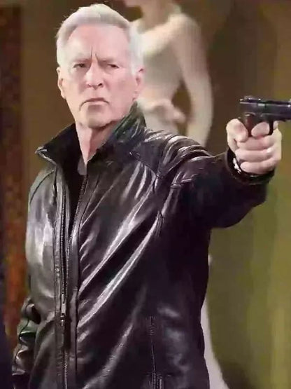 Days of Our Lives Drake Hogestyn Black Leather Jacket