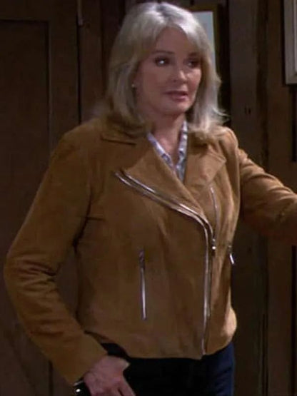 Days of Our Lives Marlena Evans Brown Leather Jacket 
