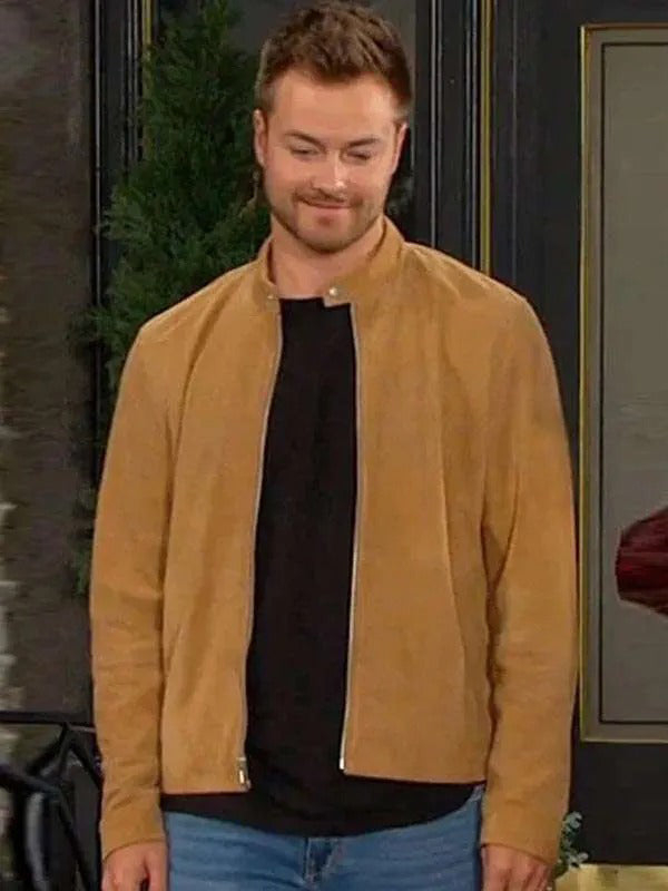 Days of Our Lives Peyton Meyer Brown Suede Jacket