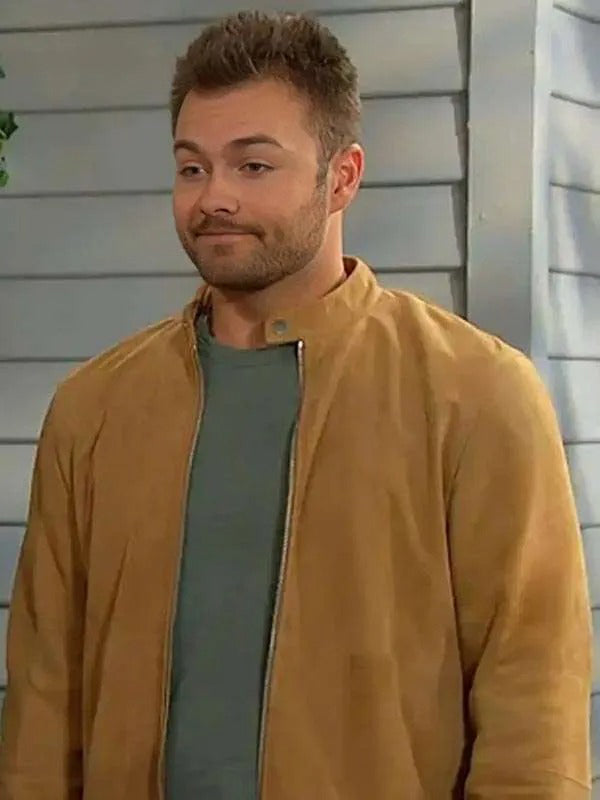 Days of Our Lives Peyton Meyer Brown Suede Jacket