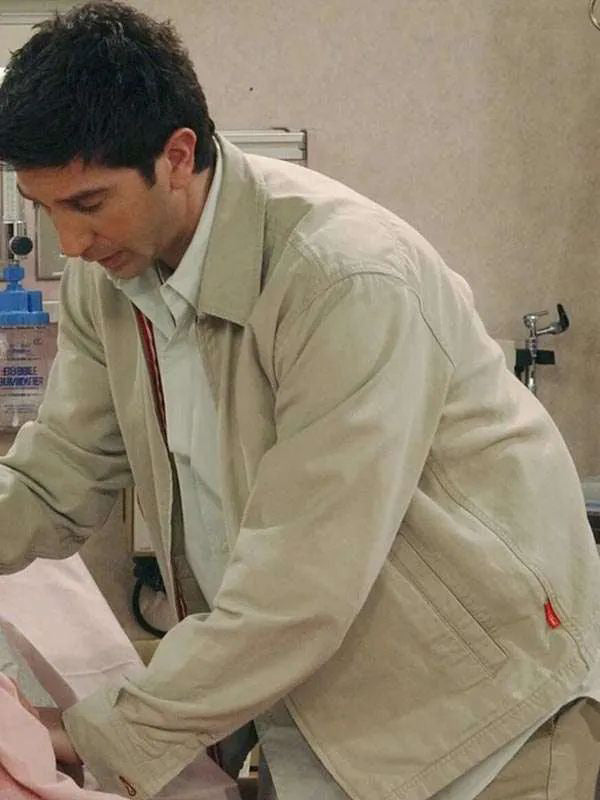 Dr. Ross Geller Friends White Cotton Jacket