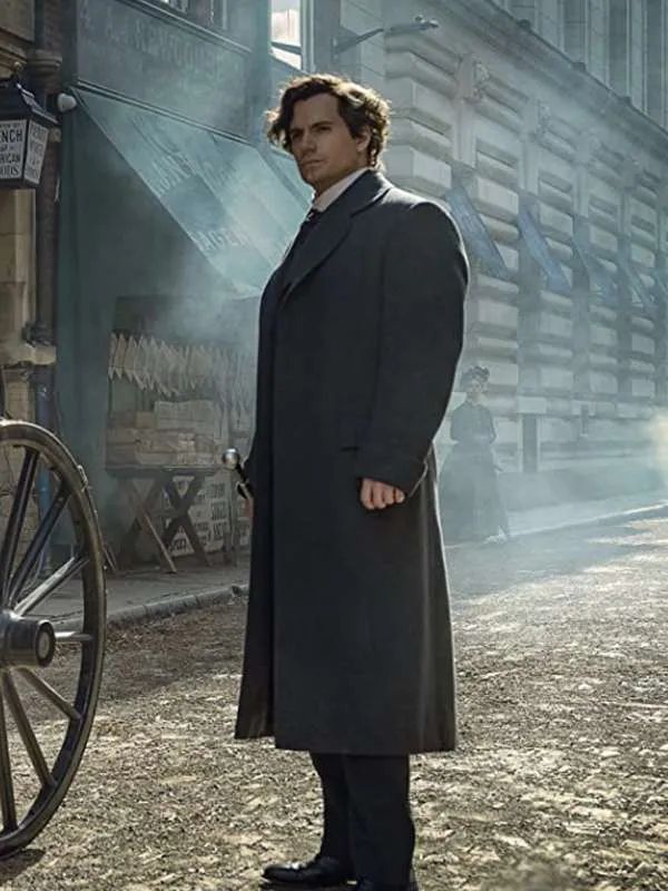 Enola Holmes 2 Henry Cavill Black Wool Coat