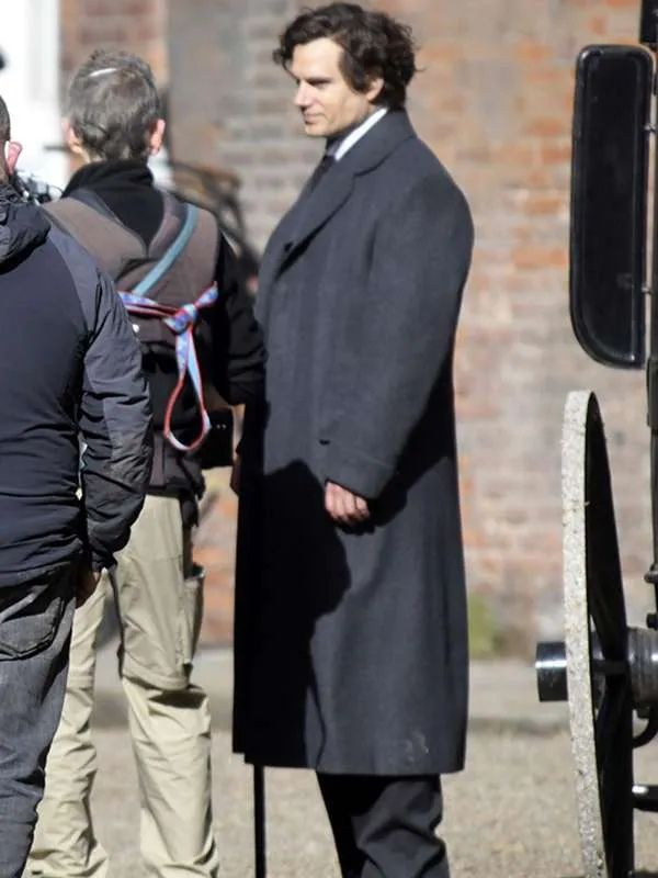 Enola Holmes 2 Henry Cavill Black Wool Coat