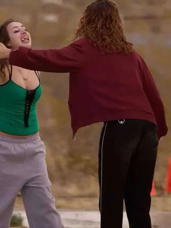 Euphoria S03 Zendaya Red Cotton Jacket