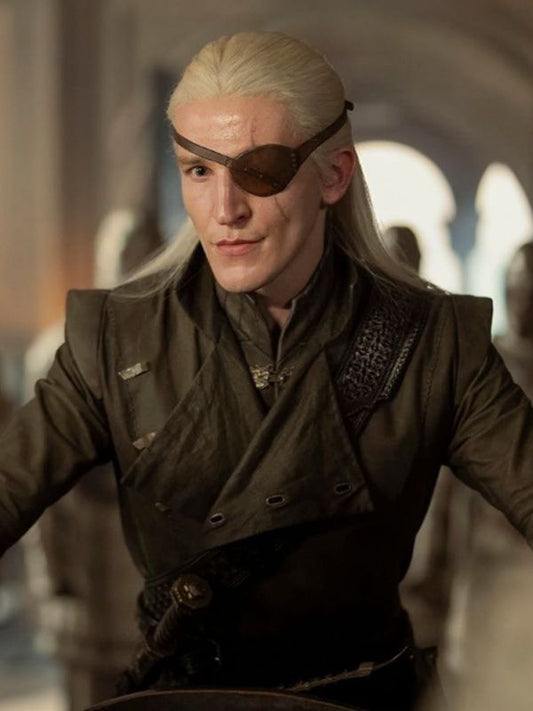 Ewan Mitchell House of the Dragon S03 Green Cotton Coat