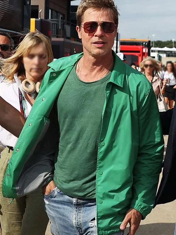 F1 2025 Brad Pitt Green Cotton Jacket