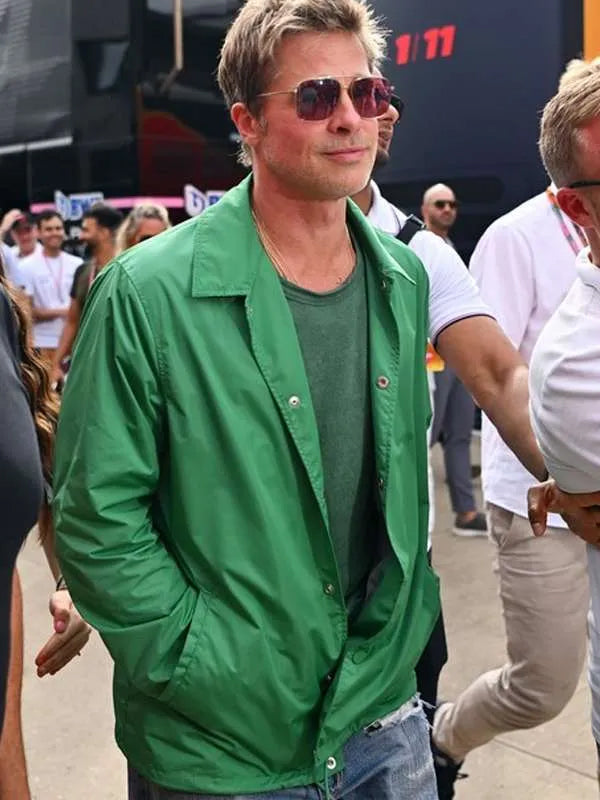 F1 2025 Brad Pitt Green Cotton Jacket