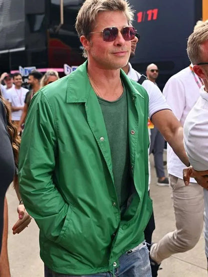 F1 2025 Brad Pitt Green Cotton Jacket