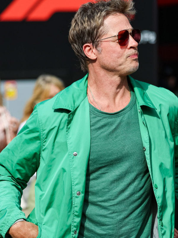 F1 2025 Brad Pitt Green Cotton Jacket