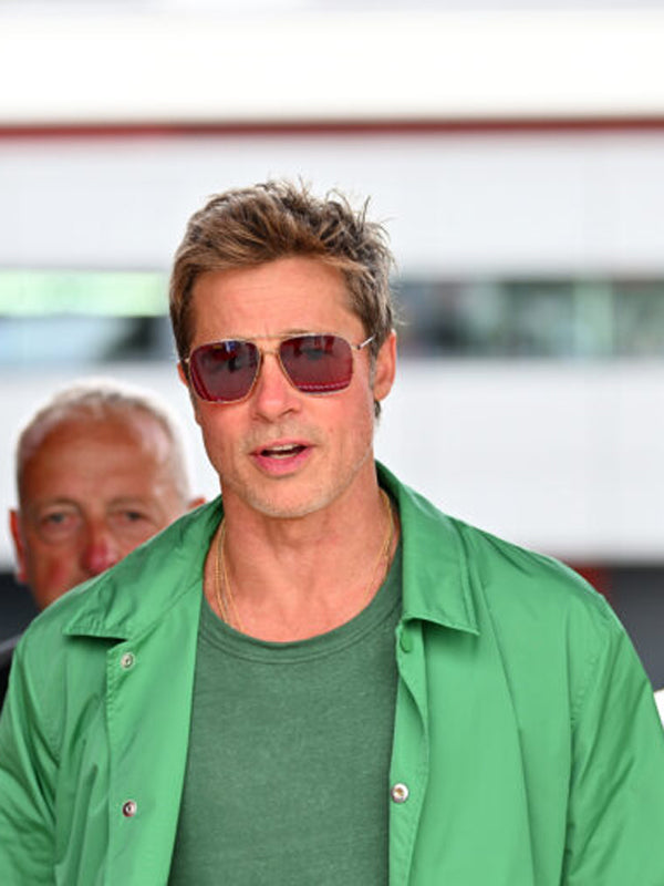 F1 2025 Brad Pitt Green Cotton Jacket
