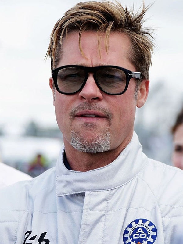 F1 Movie 2025 Brad Pitt White Jumpsuit