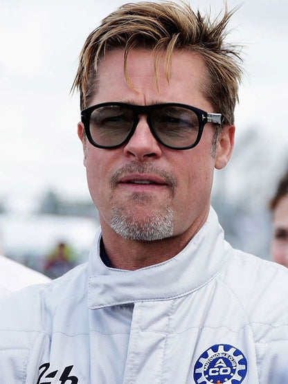 F1 Movie 2025 Brad Pitt White Jumpsuit