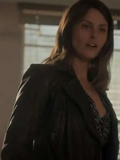 Flo Collins Ted Lasso S02 Black Biker Leather Jacket