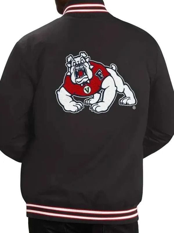 Fresno State Bulldogs Black Varsity Jacket for Men and Women