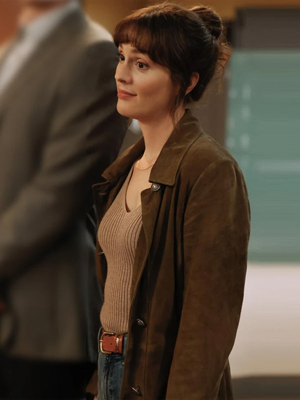 Good Cop/Bad Cop S01 Leighton Meester Brown Suede Coat