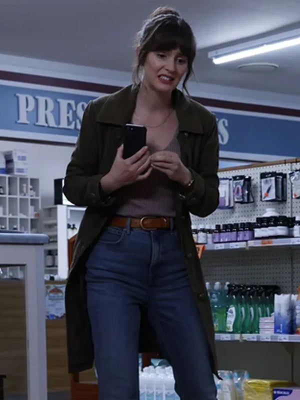 Good Cop/Bad Cop S01 Leighton Meester Brown Suede Coat