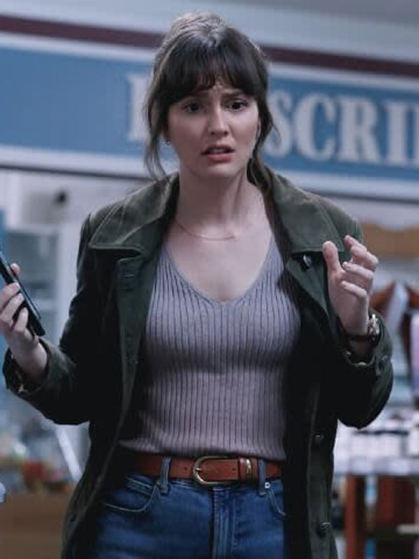 Good Cop/Bad Cop S01 Leighton Meester Brown Suede Coat