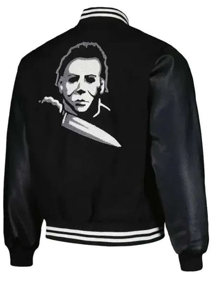 Halloween Michael Myers Black Varsity Jacket