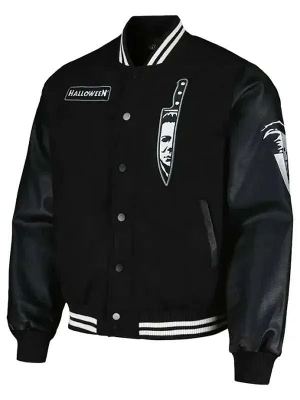 Halloween Michael Myers Black Varsity Jacket