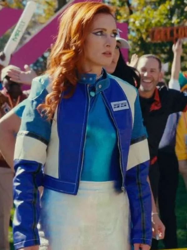 Happy Gilmore 2 Becky Lynch Blue Leather Jacket
