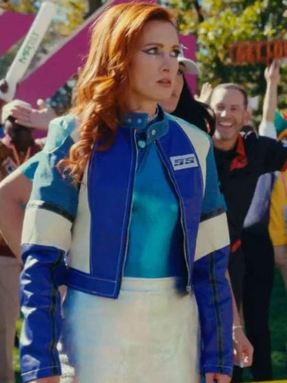 Happy Gilmore 2 Becky Lynch Blue Leather Jacket
