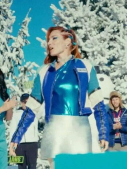 Happy Gilmore 2 Becky Lynch Blue Leather Jacket