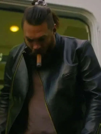 Jason Momoa Supergirl Black Leather Jacket