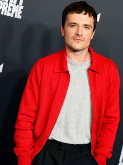 Josh Hutcherson Marty Supreme Movie Premiere Red Jacket