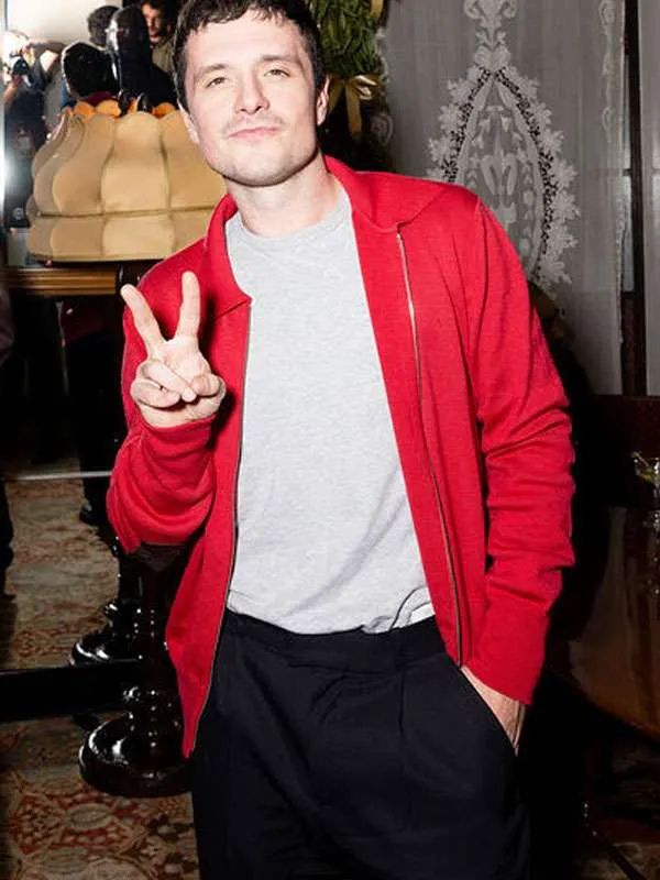 Josh Hutcherson Marty Supreme Movie Premiere Red Jacket