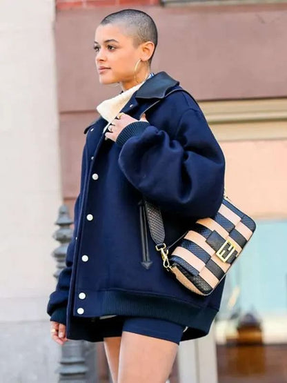 Julien Calloway Gossip Girl Oversize Blue Jacket