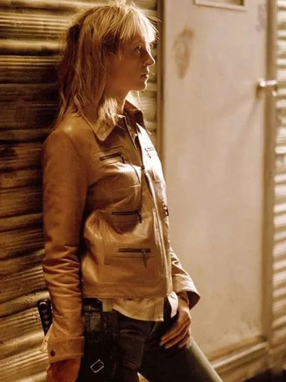 Kill Bill Vol. 1 Uma Thurman Brown Leather Jacket
