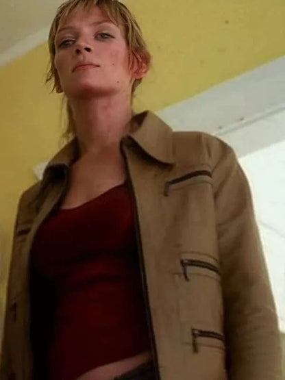 Kill Bill Vol. 1 Uma Thurman Brown Leather Jacket