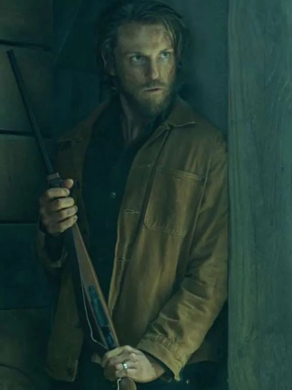 Lance Giles Forgive Us All Brown Cotton Jacket