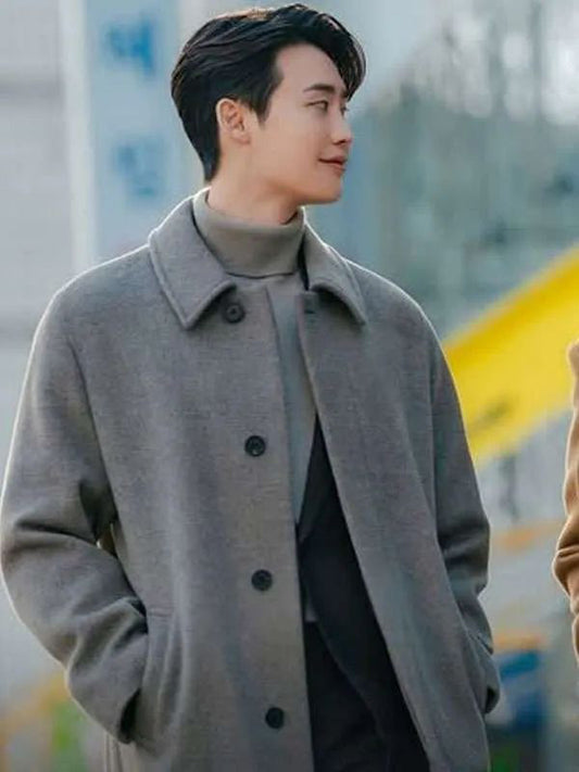 Lee Jong-suk Law and the City Gray Wool Coat