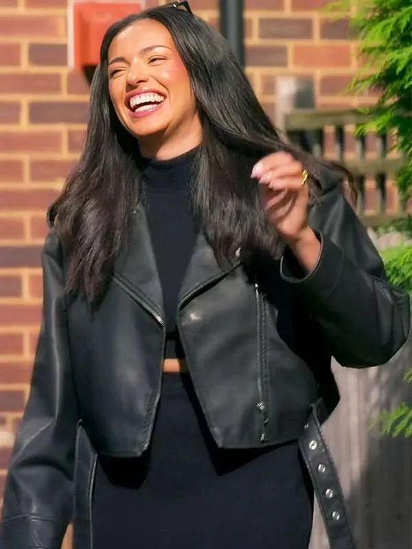 Love Is Blind: UK S02 Katisha Atkinson Black Biker Leather Jacket