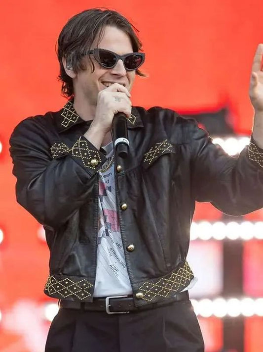 Mark Foster Chicago Music Festival Black Leather Jacket