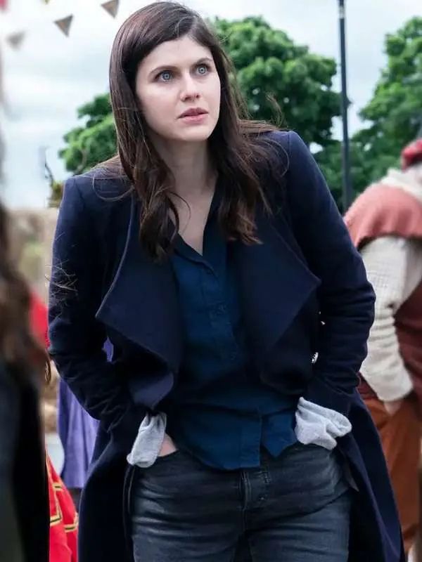 Mayfair Witches S02 Alexandra Daddario Blue Wool Coat