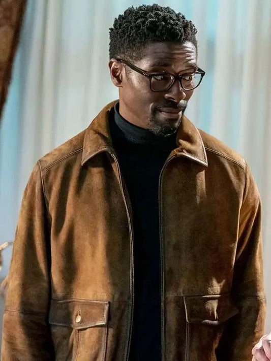 Mayfair Witches S02 Ciprien Grieve Brown Suede Jacket