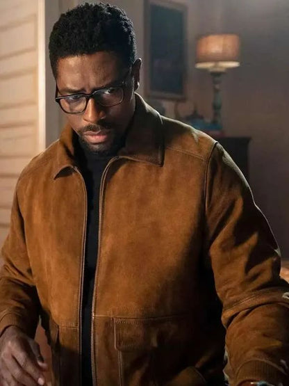 Mayfair Witches S02 Ciprien Grieve Brown Suede Jacket