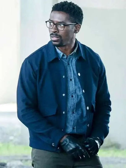 Mayfair Witches S02 Tongayi Chirisa Blue Wool Jacket