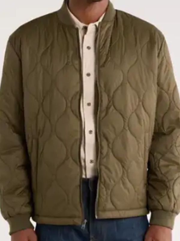 Mayor of Kingstown S04 Derek Rivera Olive Quilted Jacket